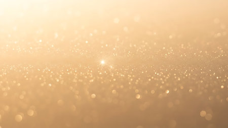 Soft focus golden bokeh lights with subtle sparkle and warm glow creating a dreamy ambianceの素材