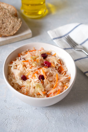fermented baked milk on a wooden backgroundの写真素材