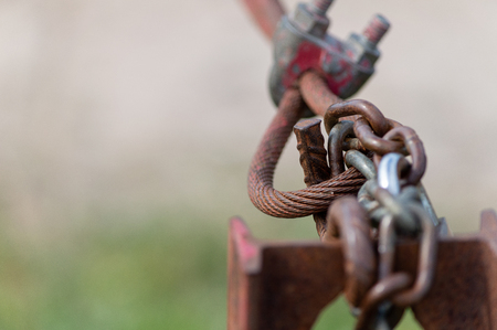 Macro of a padlock