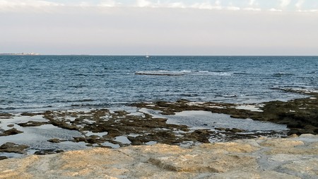 Low tide on the beach