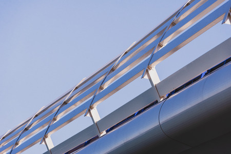 Protection fence in elevated bridge