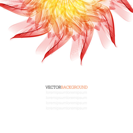 Abstract modern floral backgroundr with flowerのイラスト素材