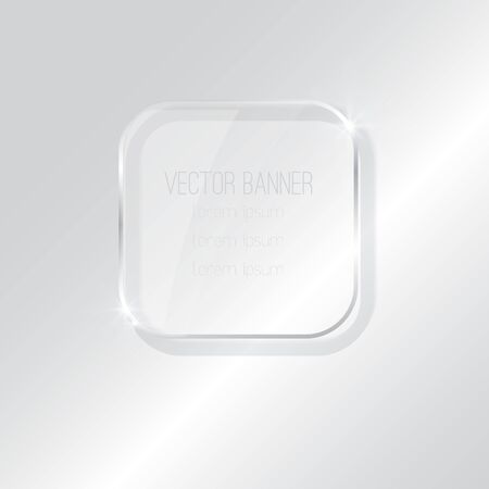 Vector banner with a glass surface for your business titles.のイラスト素材