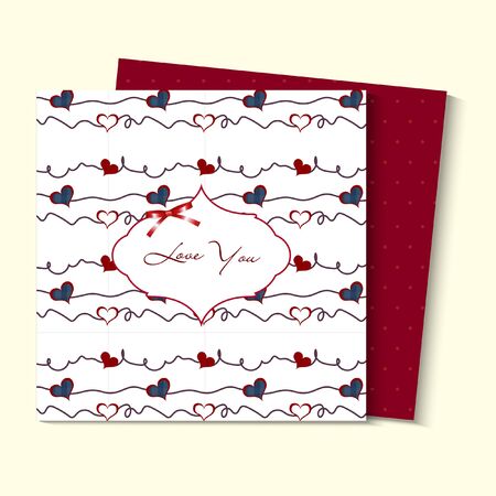 Valentines day vintage card vector background eps 10のイラスト素材