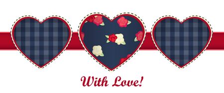 happy valentines day card. red heart on white background. vectorのイラスト素材