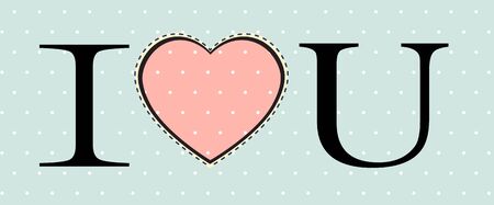 happy valentines day card. vector. i love youのイラスト素材