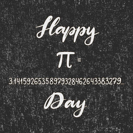 Vector illustration for Happy Pi Day. Celebrate Pi Day calligraphy. Mathematical constant. March 14th. Constant number Pi. Eps10のイラスト素材