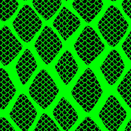 Snake skin seamless pattern vector illustration EPS10. Fashionable animal print. Exotic reptile stylish texture backgroundのイラスト素材