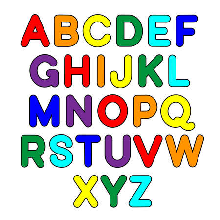 Alphabet in English. Hand drawn typeface, lettering script font. Letters handwritten in modern...