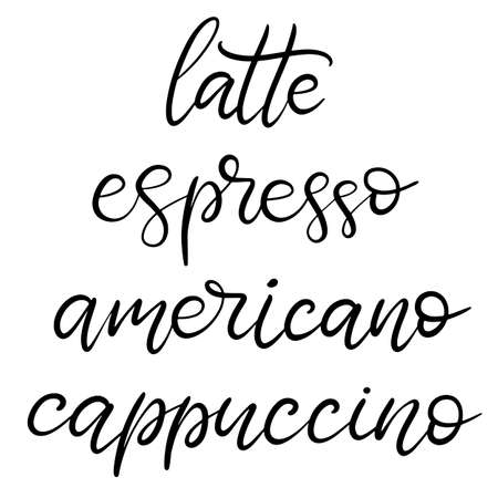 black and white lettering vector illustration with calligraphy style word. Handwritten  for fabric print, logo, poster, card.のイラスト素材