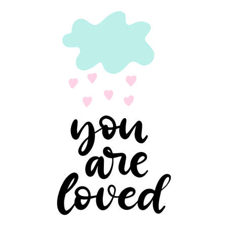 Baby shower girl and boy invitation with hand drawn lettering. Template for birthday party card. Vector illustration.のイラスト素材