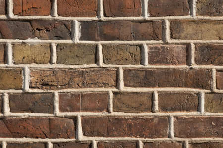 Wall of brickstones, Part of a building,  build in the late 18th centuryの写真素材