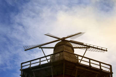 Old windmill on the island Bogoe, Denmarkの写真素材