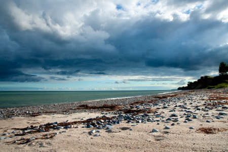 Stormy sky at the danish coastの写真素材