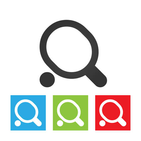 table tennis icon. Simple logo of table tennis on white background. Flat vector illustration.のイラスト素材