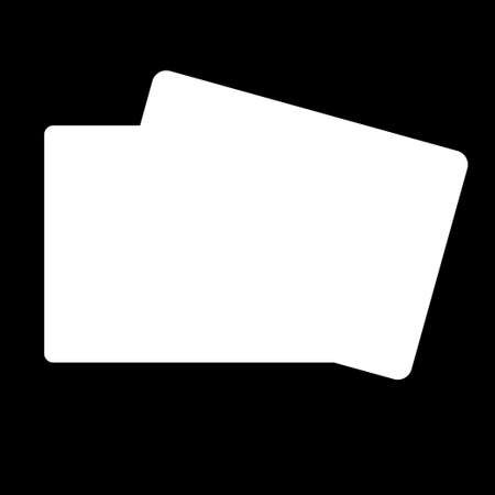 Credit card icon. Credit card logo isolated on black background. Flat vector illustration.のイラスト素材