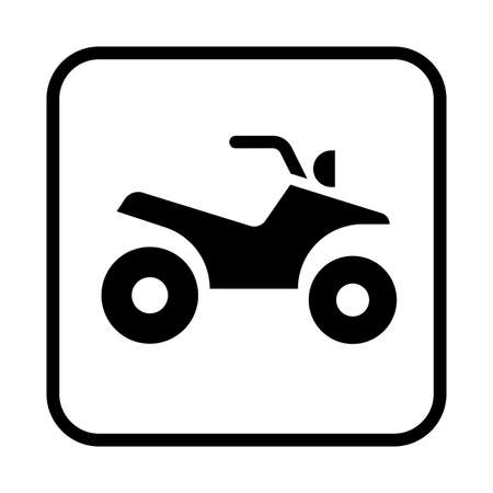 ATV riding icon. Flat vector quad biking illustration isolated on white background.のイラスト素材