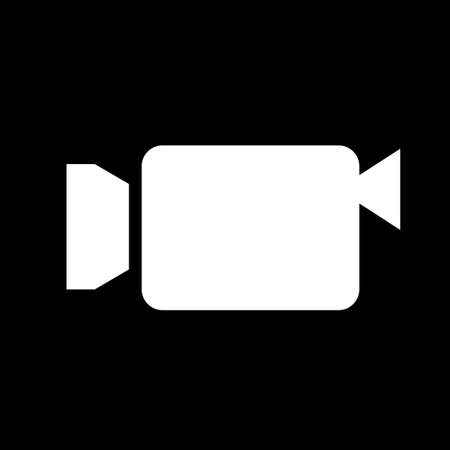 Emergency call icon. Call for ambulance logo isolated on black background. Flat vector illustration.のイラスト素材