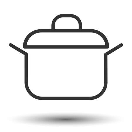 Pan icon. Kitchen pan flat icon. Vector illustration.のイラスト素材