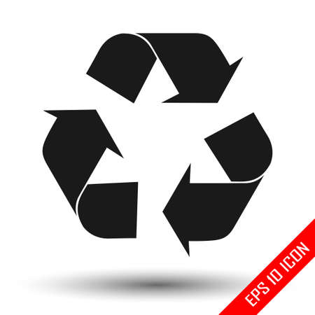 Recycle icon. Flat icon of recycle. Recycle EPS. Vector illustration.のイラスト素材
