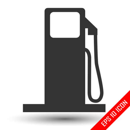 Gas station icon. Gas station logo. Flat icon of Gas stationのイラスト素材