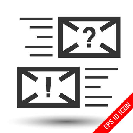 Pictograph of message or chat. Texting logo. Question aand answer messaging. Vector illustration.のイラスト素材