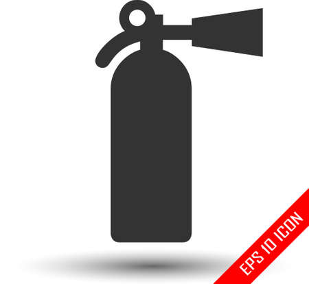 Fire extinguisher icon. Fire extinguisher logo isolated on white background. Vector illustration.のイラスト素材