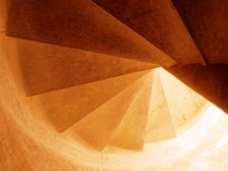 Winding stairwayの写真素材