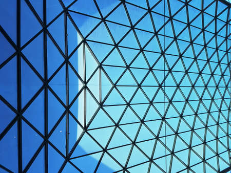 Glass roof pattern of triangle shapesの写真素材