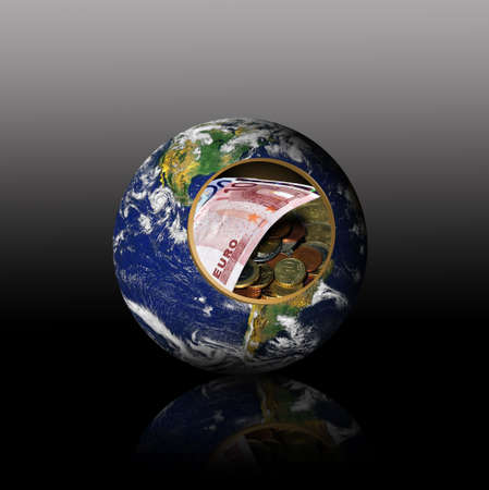 earth as money boxの写真素材