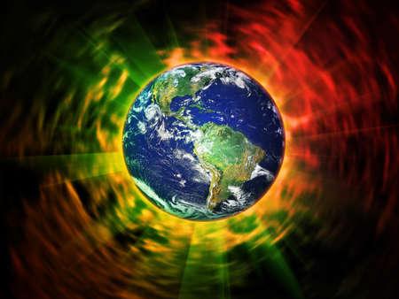           earth in spaceの写真素材