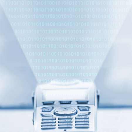 Wireless telephone, close-up