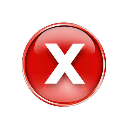 Red cross mark buttonの写真素材
