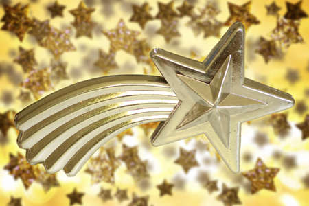 Christmas golden starの写真素材