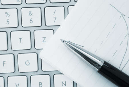 pen with keyboardの写真素材