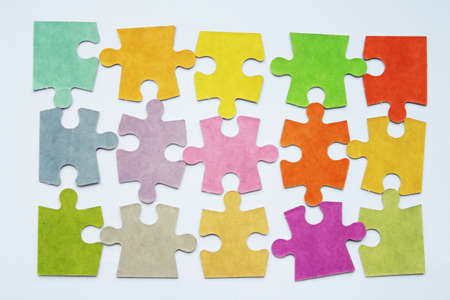 colourful puzzle backgroundの写真素材