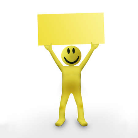 smiley man holding a blankの写真素材