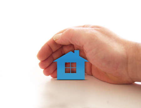 Little House under handの写真素材