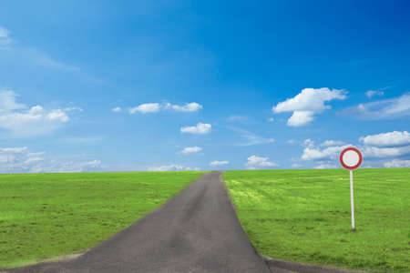  blank road sign