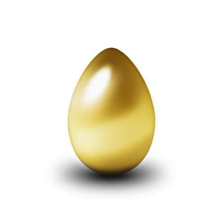 Gold Easter egg の写真素材
