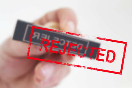 Hand and stamp Rejectedの写真素材