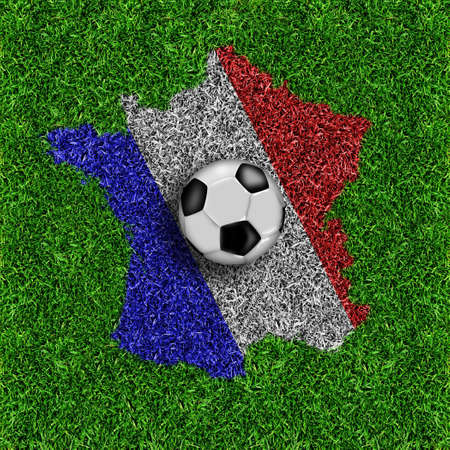 France map  on green grassの写真素材
