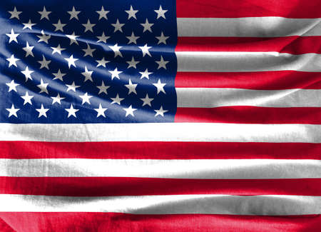 Close up view of American Flagの写真素材