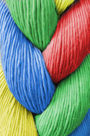 The colorful of rope backgroundの写真素材