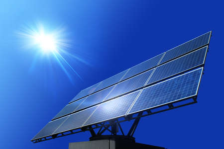 sun light and solar cell panels
