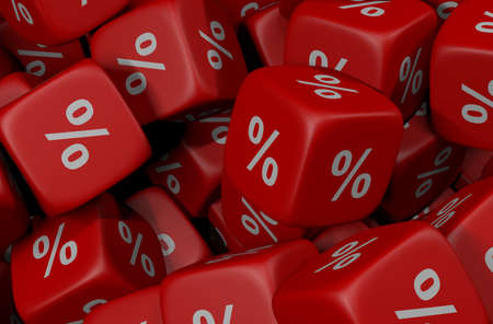 Percent cubes background. Sale Conceptの写真素材