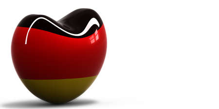 flag of Germany on the heart. 3dの写真素材