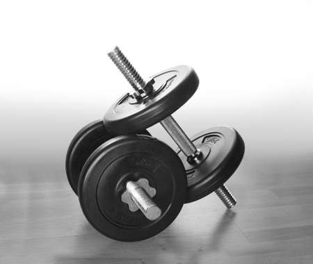 Gym fitness dumbell weight in health studio の写真素材