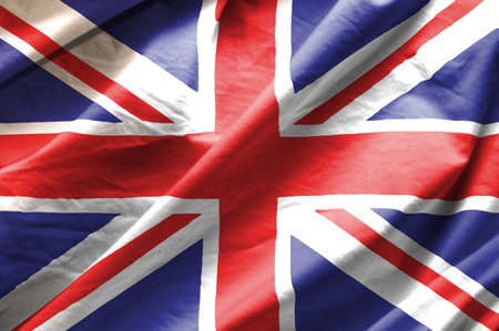 Waving flag of the United Kingdomの写真素材