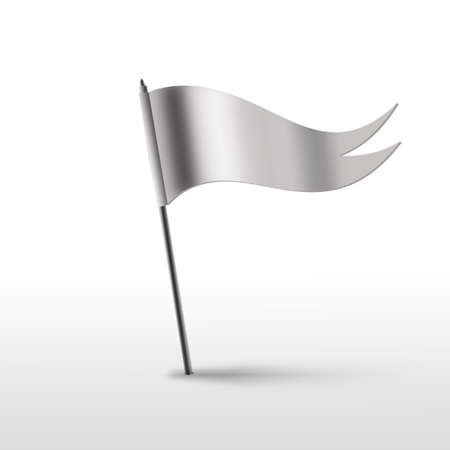 Flag white isolated on a whiteの写真素材